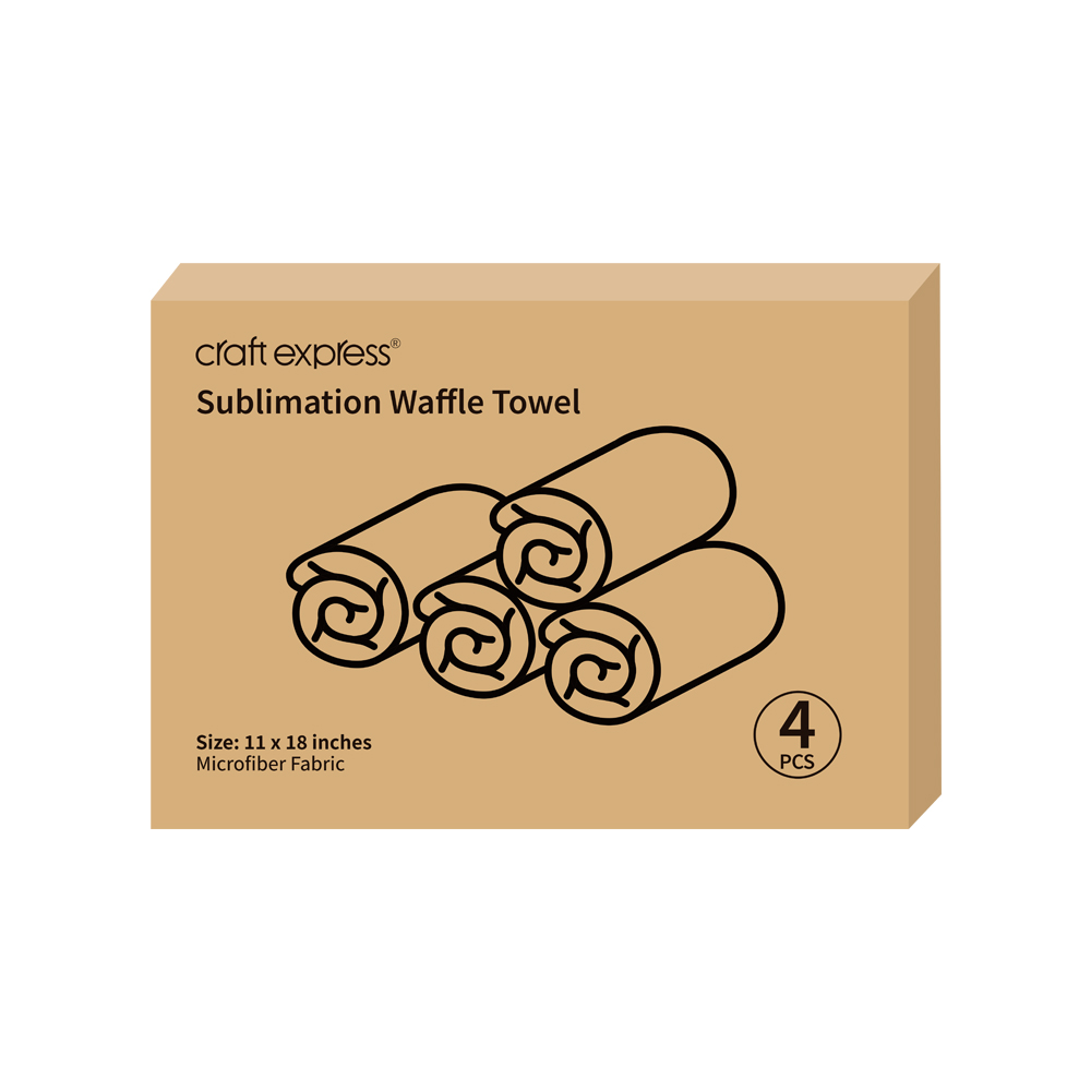 Sublimation Waffle Kitchen Towel Blank, White - 28*46cm (4 Pack)