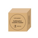 Sublimation Ceramic coaster Blank,White - 9cm (4 Pack)
