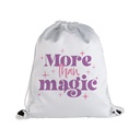 Sublimation Sequin Drawstring Backpack Blank, White/Silver - 36*45cm (2 Pack)