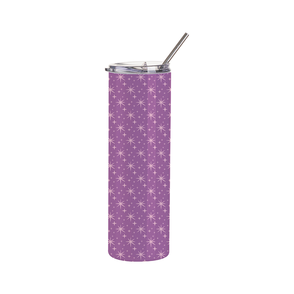 Sublimation Stainless Steel Skinny Tumbler w/ Straw &amp; Lid Blank, White - 30 oz/900 ml (4 Pack)