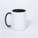 Two Tone Mug, 15 oz. 6 Pack - White/Black