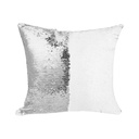 Flip Sequin Pillow Cover,  4 pack, 15.7 x 15.7 &quot; - White / Silver