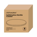Marble Coaster with Cork Round, 4 pack, Φ3.9&quot;