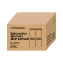 10oz/300ml Stainless Steel Lowball, 4 pack - White