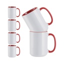 Two Tone Mug, 15 oz. 6 pack - White/Red