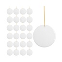 3” Circle Ceramic Ornament, 25 pack - White