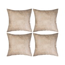 Sublimation Leathaire Pillow Cover, 4 pack, 15.7 x 15.7'' -  Brown