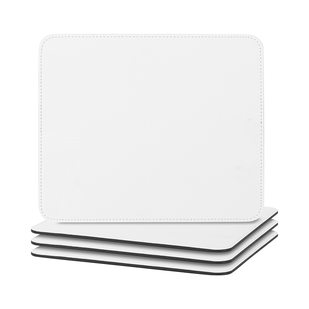 Sublimatable PU Leather Placemat, 4 pack, 7.48 x 9'' - White