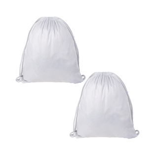 Glitter Drawstring Backpack, 2 Pack,  13 x 16.5" - White