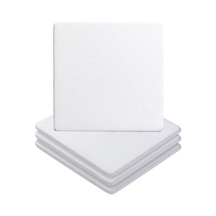 Marble Coaster with Cork Square, 4 pack, 3.9"x3.9"